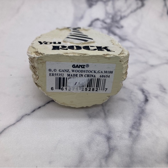 Ganz Father’s Day “You Rock” Resin Faux Rock Black White Tie New Gift Present - Picture 3 of 5
